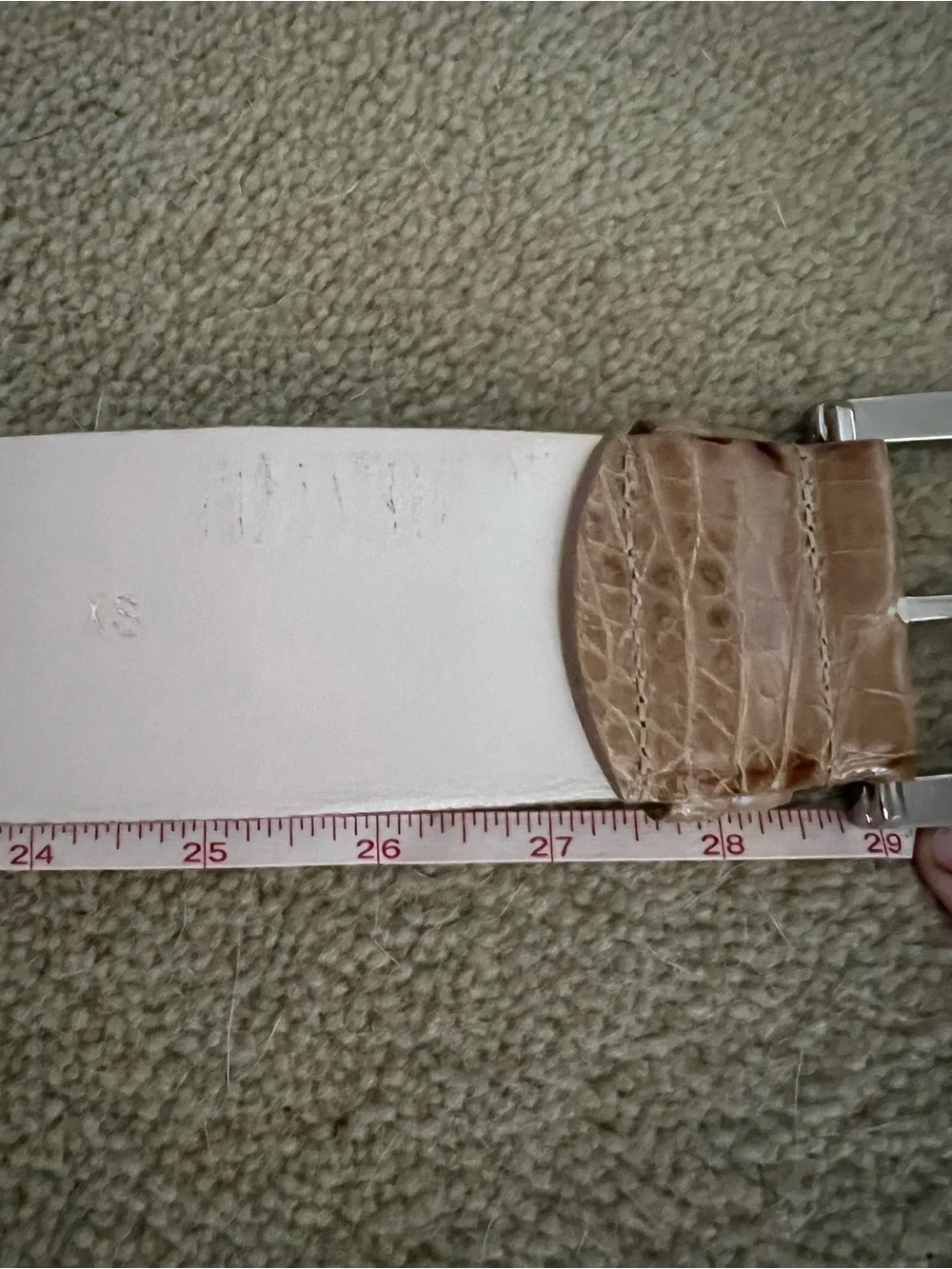 Genuine Alligator Waist Belt by Oscar de la Renta Size XS